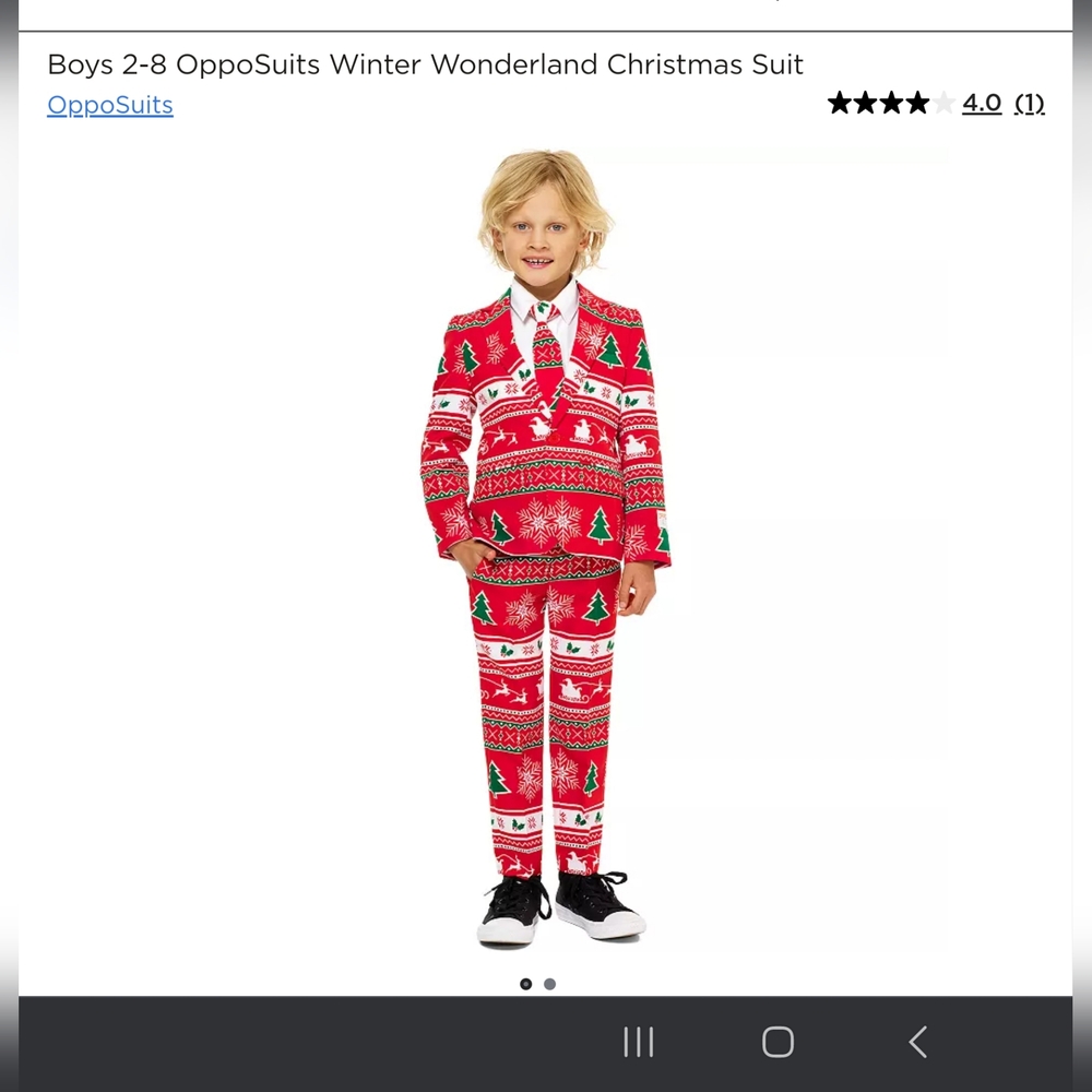 Boys size 6 opposuit christmas 🎄3 piece suit